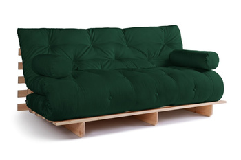 Opvouwbare bank 180x200 - Slim Comfort Classic - Pascall Futon Flesgroen