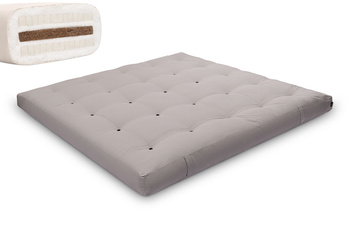 Matras 200x200 natuur met kokos en 2x latex - Futon Pascall Comfort Relax Grijs