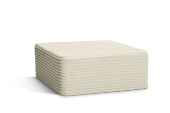 Flexio poef 85x85 - Pascall - ribfluweel Crème