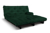Opvouwbare bank 180x200 - Slim Exclusive Black - Pascall Futon Flesgroen