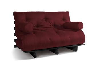 Slaapbank 140x200 - Slim Basic Black - Pascall Futon Maroon