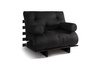 Opvouwbare bank 90x200 - Slim Comfort Black - Pascall Futon Zwart