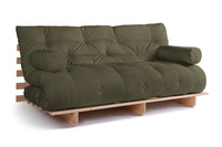 Slaapbank 180x200 - Slim Exclusive Classic - Pascall Futon Khaki