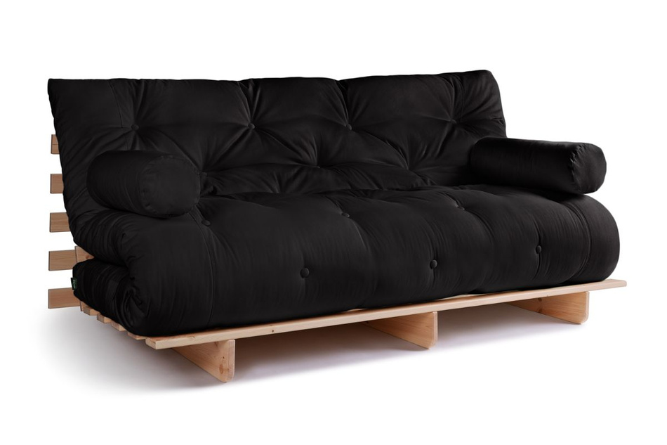 Slaapbank 180x200 - Slim Basic Classic - Pascall Futon Zwart