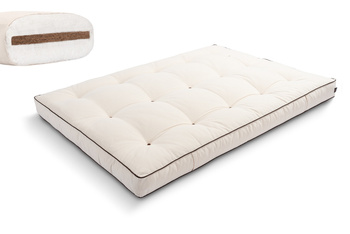 Matras 120x200 natuur met kokos - Futon Pascall Medium Coco Kedro Ecru