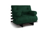 Opvouwbare bank 90x200 - Slim Comfort Black - Pascall Futon Flesgroen