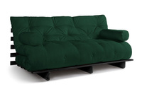 Opvouwbare bank 180x200 - Slim Comfort Black - Pascall Futon Flesgroen