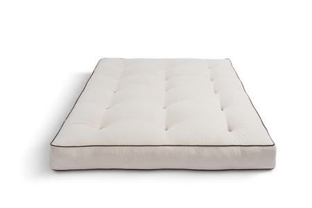Matras 140x200 natuur met wol, latex en 2x kokos - Futon Pascall Comfort Wool Hard Kedro Linnen