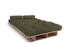 Slaapbank 120x200 - Slim Comfort Classic - Pascall Futon Khaki