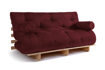 Opvouwbare bank 160x200 - Slim Exclusive Classic - Pascall Futon Maroon