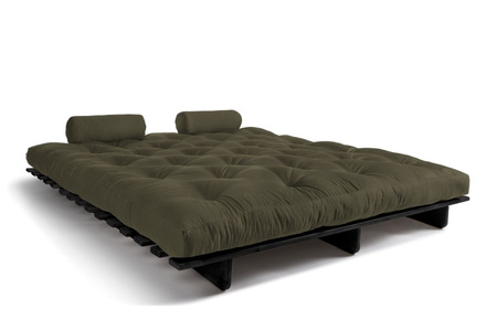 Slaapbank 180x200 - Slim Comfort Black - Pascall Futon Khaki