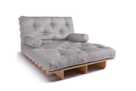 Opvouwbare bank 120x200 - Slim Comfort Classic - Pascall Futon Dove Ash