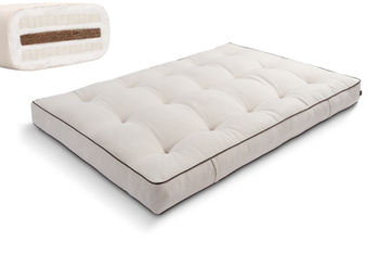 Matras 140x200 natuur met kokos en 2x latex - Futon Pascall Comfort Relax Kedro Linnen
