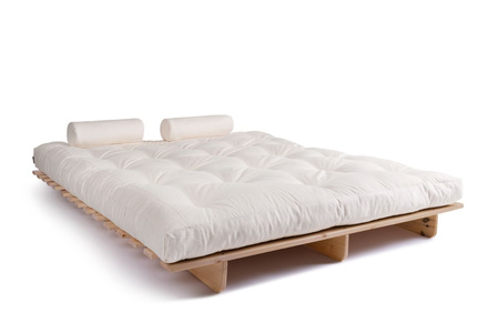 Opvouwbare bank 160x200 - Slim Exclusive Classic - Pascall Futon Ecru