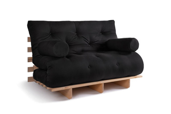 Slaapbank 120x200 - Slim Exclusive Classic - Pascall Futon Zwart