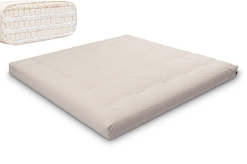 Matras 200x200 natuur met latex - Futon Pascall Comfort Trio Latex Wool Ecru