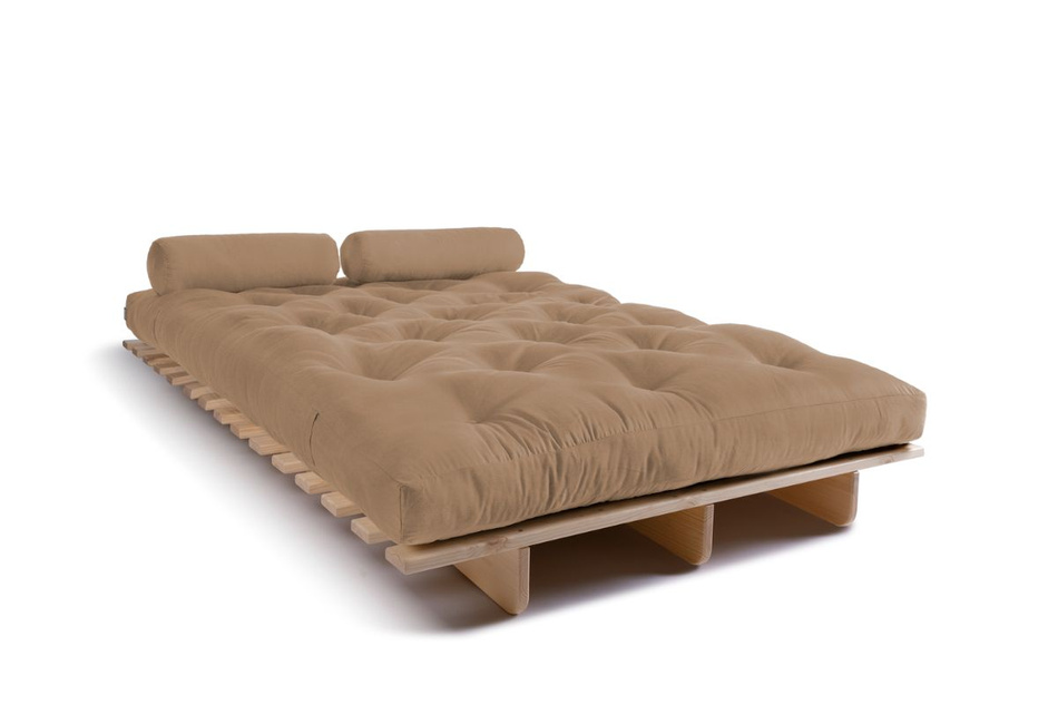 Slaapbank 120x200 - Slim Basic Classic - Pascall Futon Beige