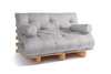 Opvouwbare bank 140x200 - Slim Exclusive Classic - Pascall Futon Dove Ash