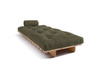 Opvouwbare bank 90x200 - Slim Comfort Classic - Pascall Futon Khaki