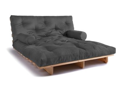 Opvouwbare bank 160x200 - Slim Exclusive Classic - Pascall Futon Grijs