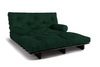Opvouwbare bank 160x200 - Slim Exclusive Black - Pascall Futon Flesgroen