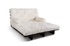 Slaapbank 120x200 - Slim Comfort Black - Pascall Futon Ecru