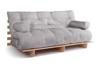 Opvouwbare bank 180x200 - Slim Basic Classic - Pascall Futon Dove Ash