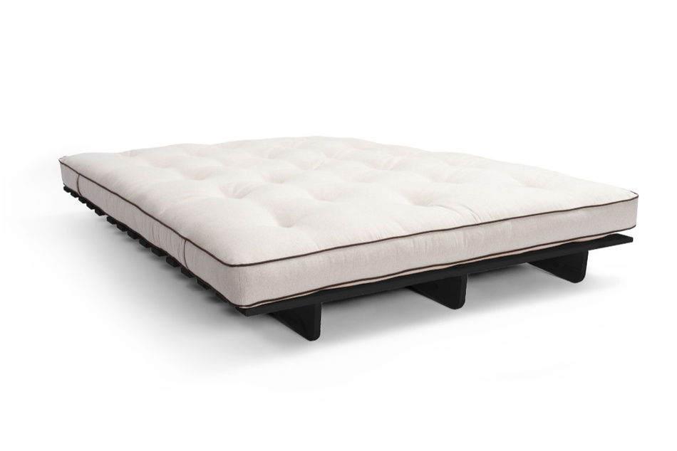 Slaapbank 120x200 - Slim Basic Kedro Black - Pascall Futon Linnen