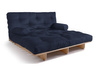 Slaapbank 140x200 - Slim Comfort Classic - Pascall Futon Marineblauw