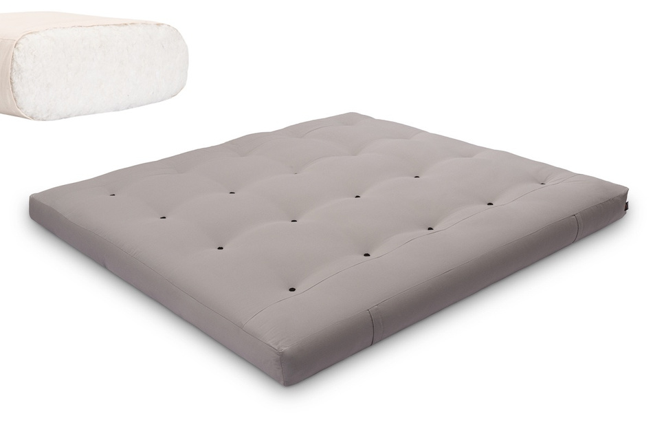 Matras 180x200 naturel - Futon Pascall Medium Natural Grijs