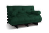 Opvouwbare bank 140x200 - Slim Comfort Black - Pascall Futon Flesgroen