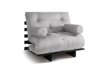 Opvouwbare bank 90x200 - Slim Basic Black - Pascall Futon Dove Ash