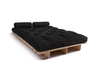 Slaapbank 120x200 - Slim Comfort Classic - Pascall Futon Zwart