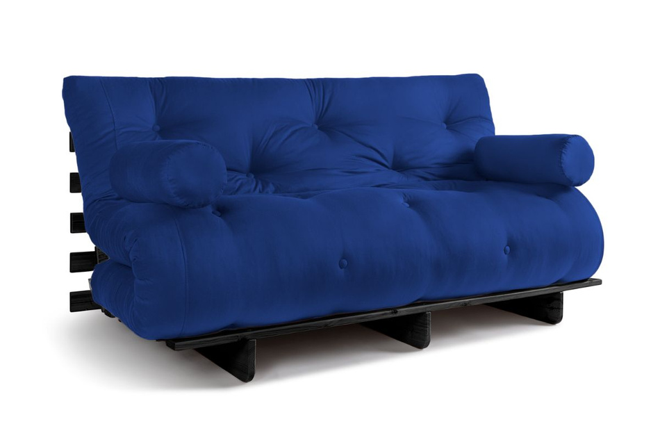 Opvouwbare bank 160x200 - Slim Basic Black - Pascall Futon Prairie