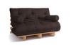 Opvouwbare bank 140x200 - Slim Basic Classic - Pascall Futon Bruin