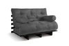 Slaapbank 120x200 - Slim Basic Black - Pascall Futon Grijs