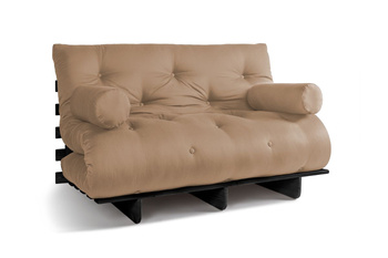 Slaapbank 140x200 - Slim Comfort Black - Pascall Futon Beige