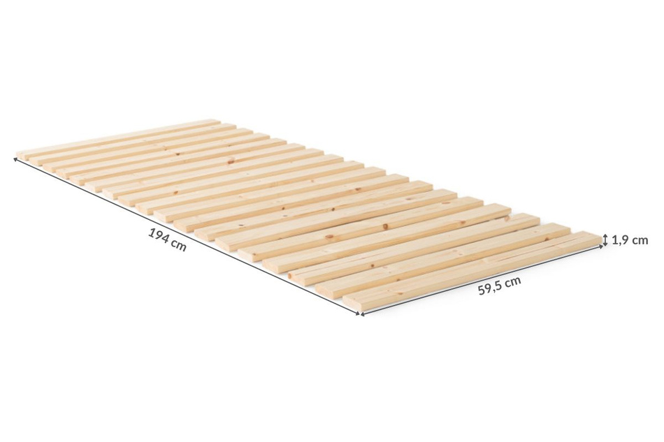 Oprolbare lattenbodem 60x200 cm - Basic Pascall