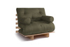 Opvouwbare bank 90x200 - Slim Basic Classic - Pascall Futon Khaki