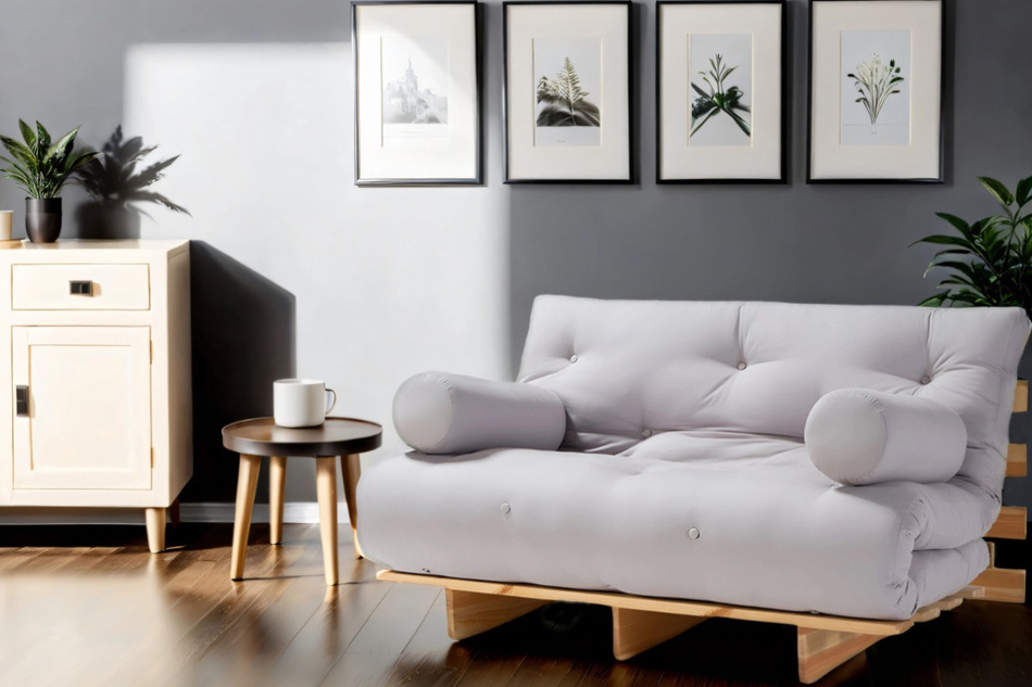 Opvouwbare bank 160x200 - Slim Basic Black - Pascall Futon Prairie