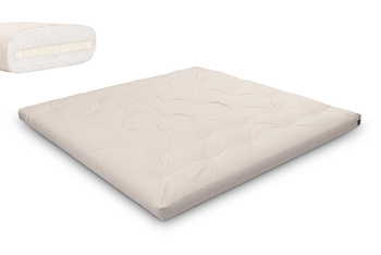 Matras 200x200 natuur met latex - Futon Pascall Slim Latex Ecru