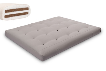 Futon Pascall Medium Duo Coco - Matras 180x200 Grijs - naturel met kokos