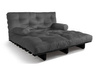 Slaapbank 140x200 - Slim Basic Black - Pascall Futon Grijs