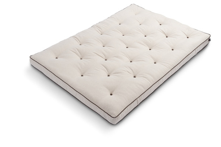 Matras 120x200 natuur met latex - Futon Pascall Slim Latex Kedro Linnen