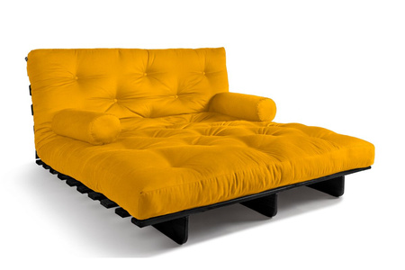 Slaapbank 140x200 - Slim Comfort Black - Pascall Futon Honing