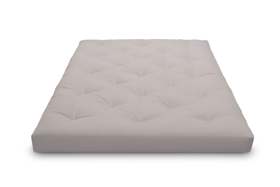 Matras 140x200 natuur - Futon Pascall Slim Natural Grijs