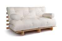 Opvouwbare bank 160x200 - Slim Basic Classic - Pascall Futon Ecru