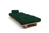 Opvouwbare bank 90x200 - Slim Comfort Classic - Pascall Futon Flesgroen