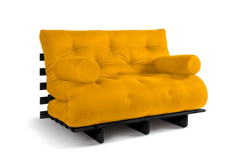Slaapbank 120x200 - Slim Exclusive Black - Pascall Futon Honing