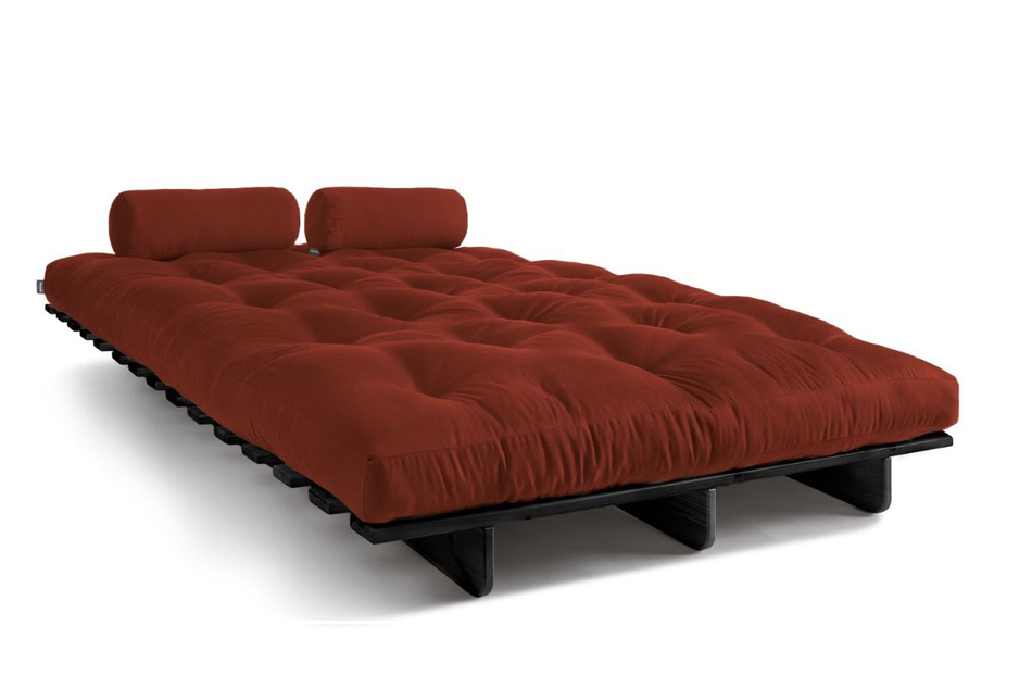 Slaapbank 140x200 - Slim Basic Black - Pascall Futon Metselwerk